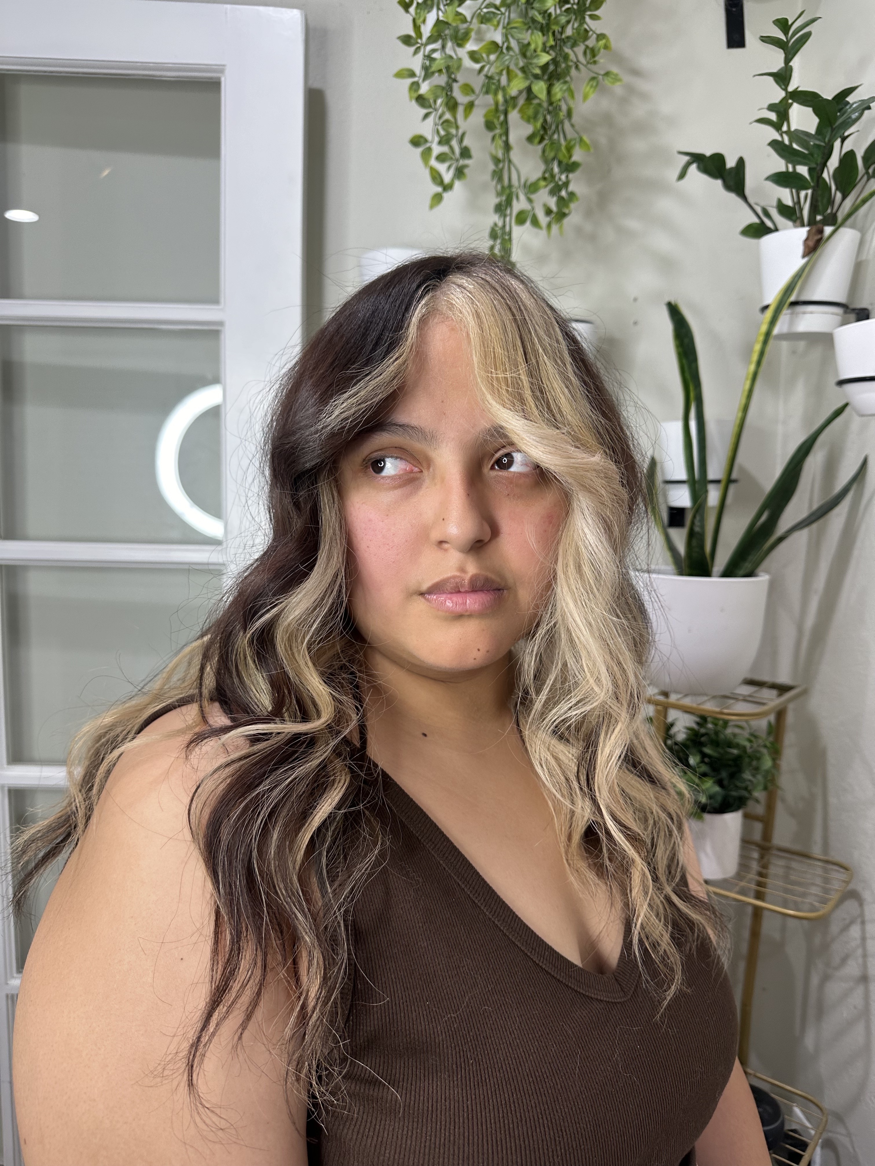 Client dimensional blonde highlights