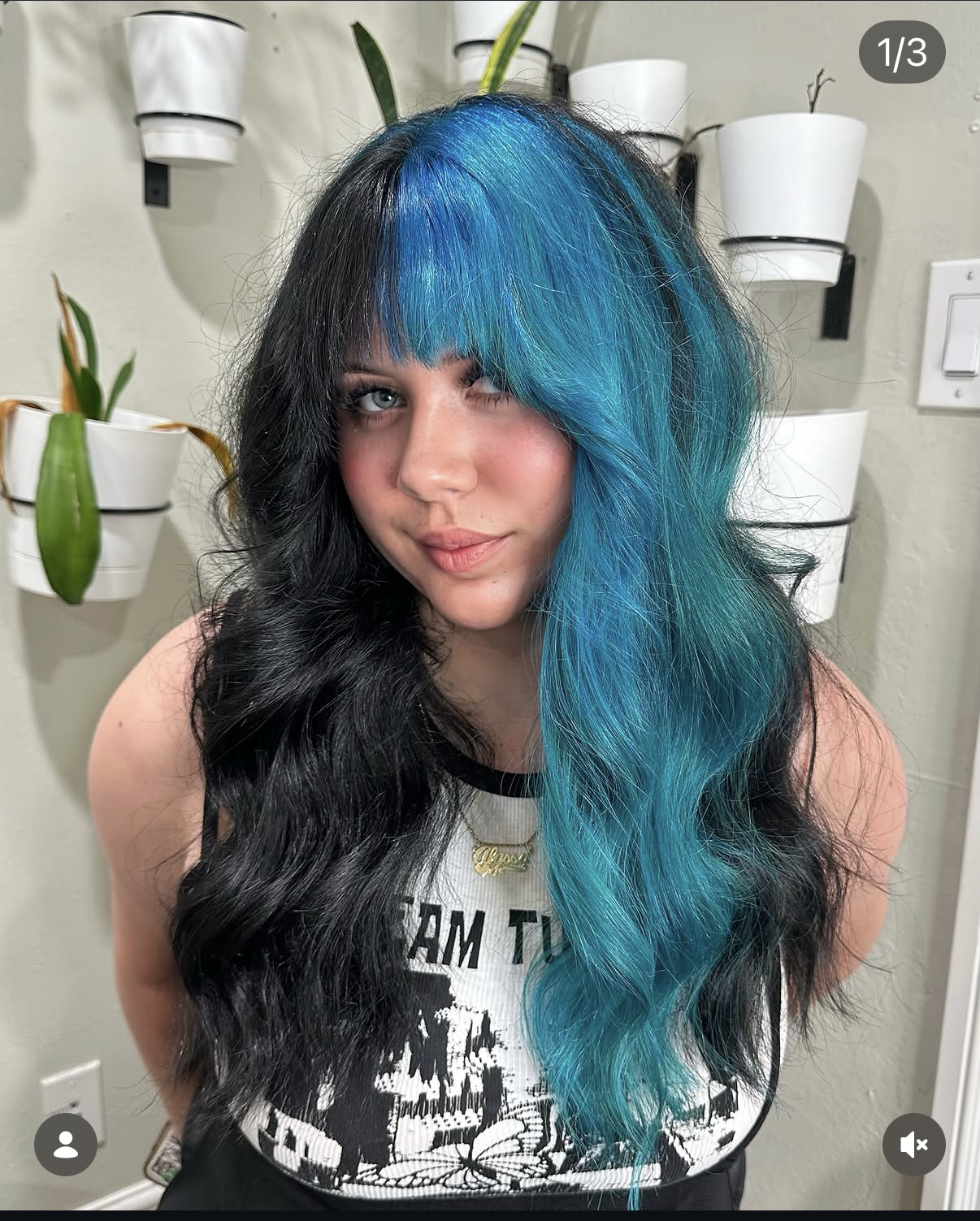Client black and blue split color