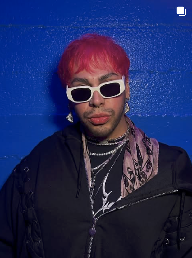 Client vivid pink hair